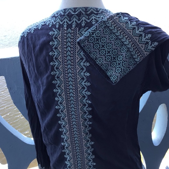 Johnny Was Long Sleeved Tunic Blouse Top - Picture 10 of 14